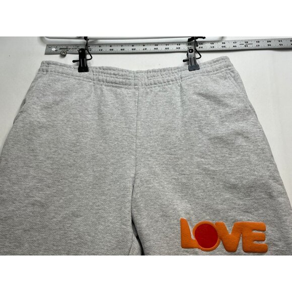 Love sweatpants womens large 32 x 33 gym jogger cuffed light gray - Picture 2 of 11
